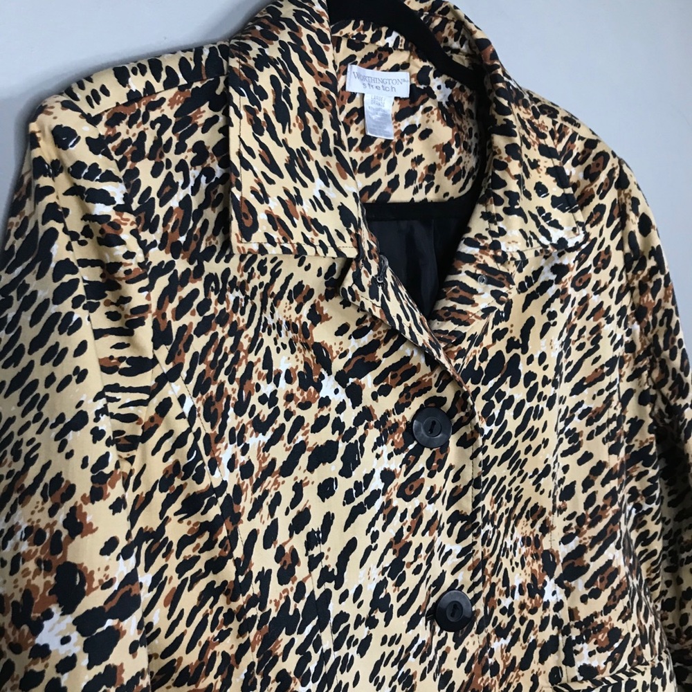 Worthington Stretch Leopard Print Jacket